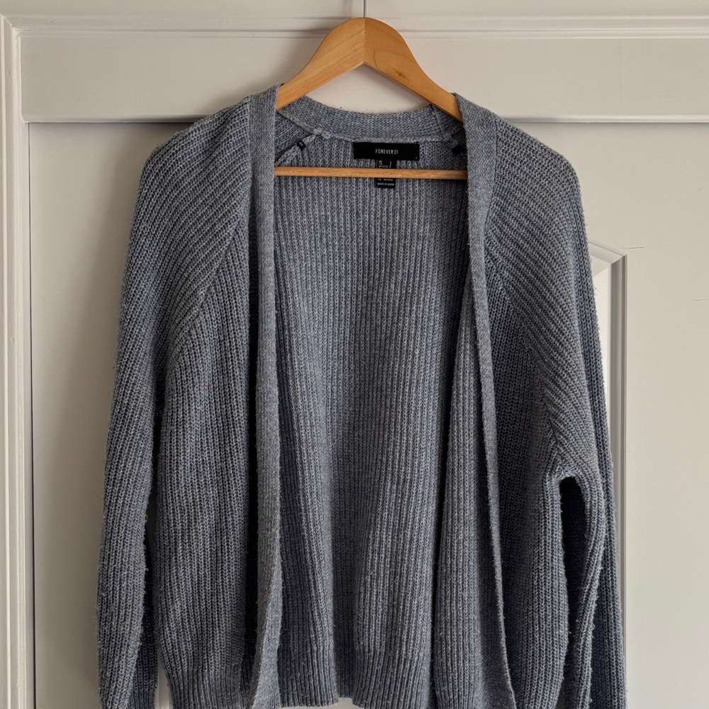 Forever 21 Heather Blue/Gray Cardigan